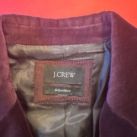 Preppy Purple Velvet Schoolboy Blazer by J.Crew, Size S - Picture 7 of 9